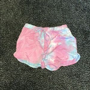 tie-dye lounge shorts